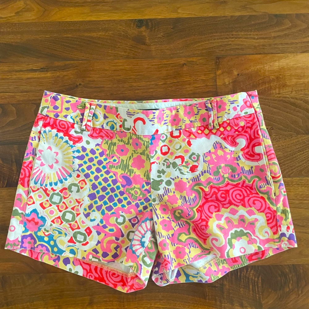 J. Crew Pink and Blue Bermuda Shorts Vibrant Summer Style